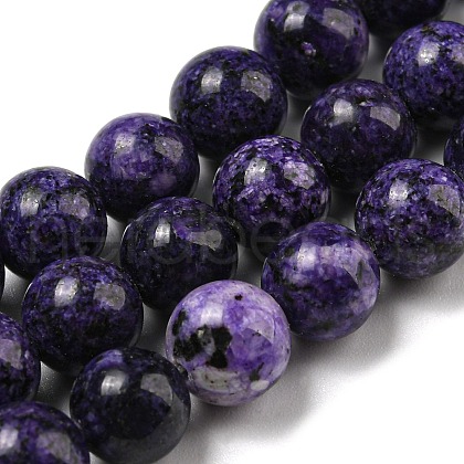 Natural Larvikite Beads Strands G-E443-A34-1