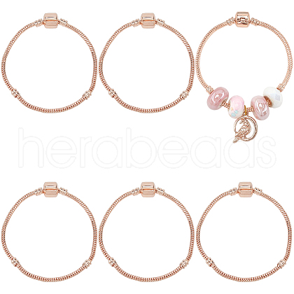 SUNNYCLUE 6Pcs Brass European Style Bracelet Making PPJ-SC0001-01B-1