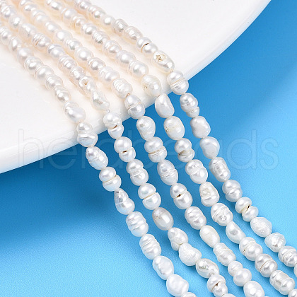 Natural Cultured Freshwater Pearl Beads Strands PEAR-N012-02N-01-1