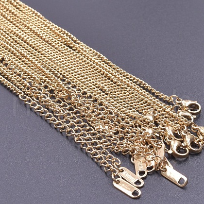 2.2mm Stainless Steel Twisted Chain Necklaces UT6416-2-1