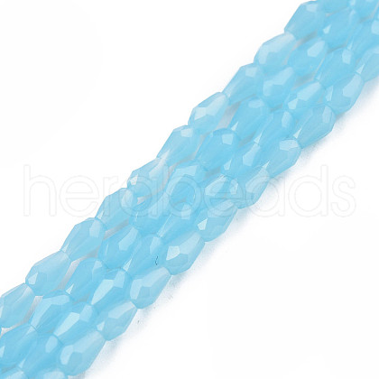 Imitation Jade Glass Beads Strands GLAA-N052-02-B01-1