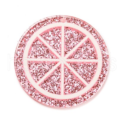 Transparent Acrylic Pendants SACR-F011-02B-1