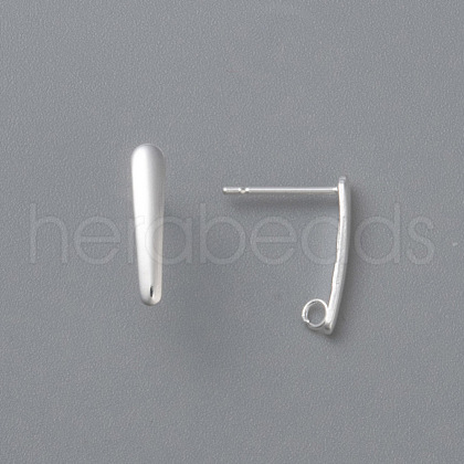 304 Stainless Steel Stud Earring Findings X-STAS-H436-22S-1