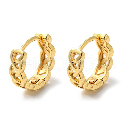 Brass Hollow Hoop Earrings EJEW-M236-01G-G-1