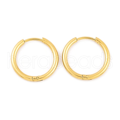 Ion Plating(IP) Round Ring 304 Stainless Steel Hoop Earrings for Women EJEW-G388-02B-G-1