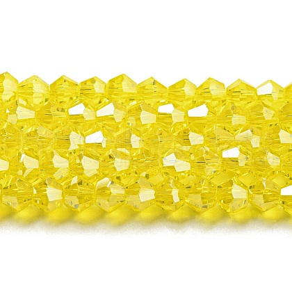 Transparent Electroplate Glass Beads Strands EGLA-A039-T4mm-A21-1