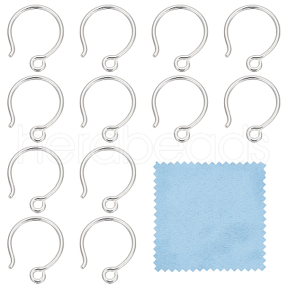 BENECREAT 925 Sterling Silver Earring Hooks STER-BC0002-14A-1