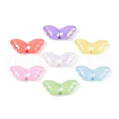 UV Plating Opaque Acrylic Beads OACR-T028-41-1