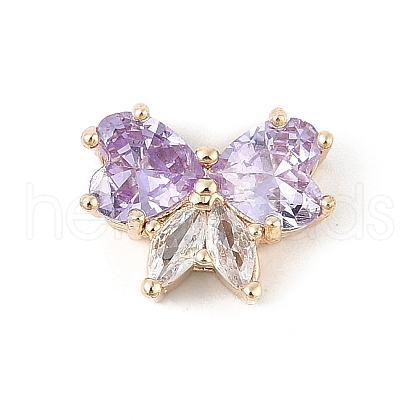 Brass Micro Pave Cubic Zirconia Pendants KK-K297-25G-02-1