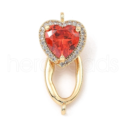 Brass Micro Pave Cubic Zirconia Fold Over Clasps KK-G484-03A-G-1