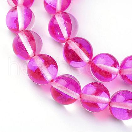 Synthetic Moonstone Beads Strands G-R375-8mm-B01-1