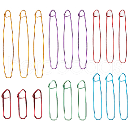 6Pcs 6 Style Spray Painted Aluminum Locking Stitch Marker AJEW-WH0419-51-1