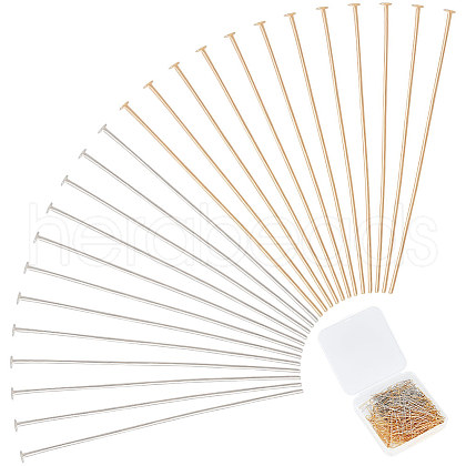 Unicraftale 400Pcs 2 Colors 304 Stainless Steel Flat Head Pins STAS-UN0055-19-1