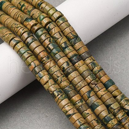 Natural Verdite Stone Beads Strands G-L624-I11-3x6mm-1