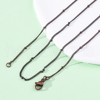 Brass Satellite Chains Necklaces for Women NJEW-D302-70R-1
