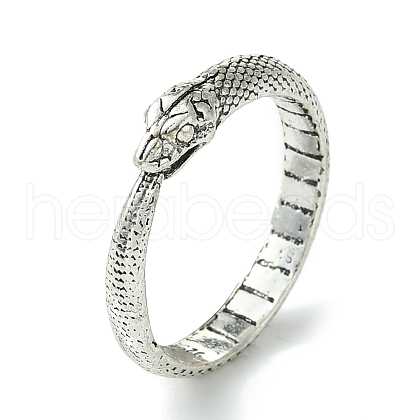 Snake Alloy Finger Rings RJEW-K275-59AS-1