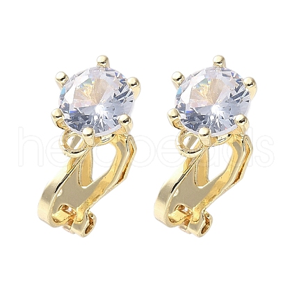 Brass Clip-on Earring Findings for Women EJEW-V002-04G-02-1
