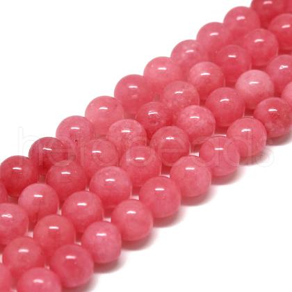 Natural Chalcedony Beads Strands G-S333-8mm-007-1