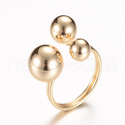 Brass Cuff Finger Rings RJEW-T001-22KC-1