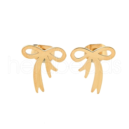 Plating 304 Stainless Steel Stud Earrings for Women EJEW-S233-01G-02-1