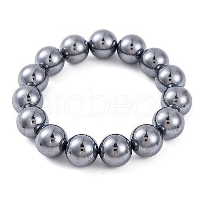 Terahertz Stone Beads Stretch Bracelets BJEW-L666-01A-01-1