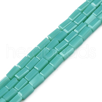 Opaque Solid Color Glass Beads Strands GLAA-N052-03-A15-1