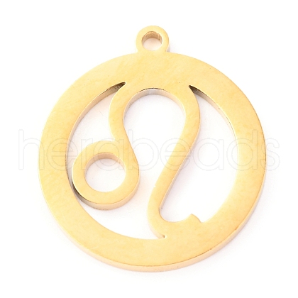 304 Stainless Steel Pendants STAS-O142-70G-I-1