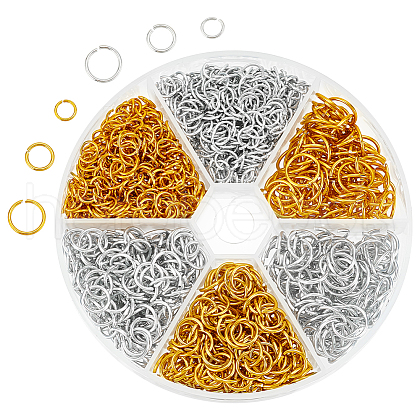 WADORN 1260pcs 6 Styles Aluminum Wire Open Jump Rings ALUM-WR0001-02-1