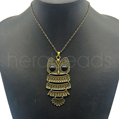 Alloy Rhinestone Pendant Necklaces QD9835-18-1