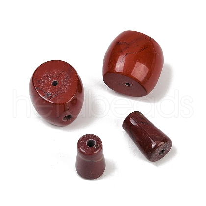 Natural Red Jasper 3 Hole Guru Beads G-F795-F01-01-1