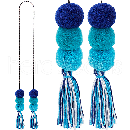 Polyester Tassel Pendant Decoration HJEW-WH20003-04A-01-1