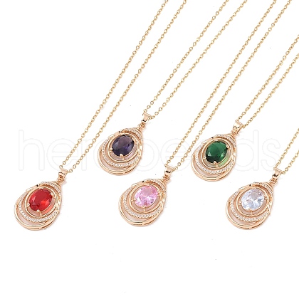 304 Stainless Steel Cable Chain Necklaces NJEW-P309-02G-1