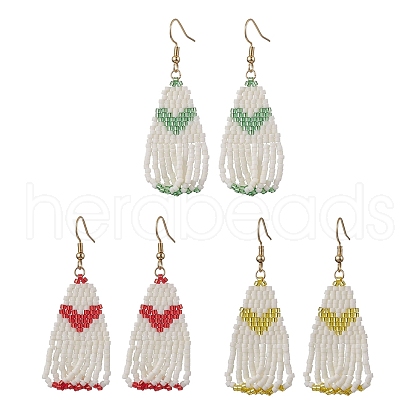 304 Stainless Steel with Glass Dangle Stud Earring EJEW-MZ00179-1