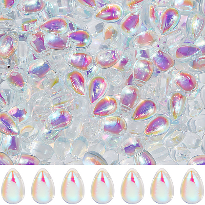 Beebeecraft 200Pcs Transparent Glass Beads GGLA-BBC0001-01-1