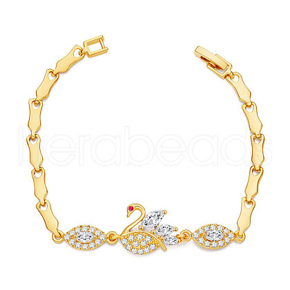 SHEGRACE Brass Real Gold Plated Link Bracelets JB453A-1