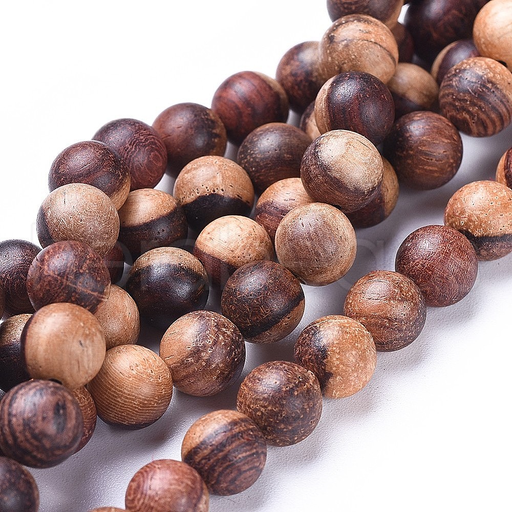 Wholesale 5 Strands Natural Wood Beads Strands for Handcrafted ...