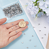 SOFPLATE 300pcs 304 Stainless Steel Folding Crimp Ends STAS-SP0001-75-3