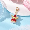 Angel Glass Pendant Decorations HJEW-MZ00214-09-2