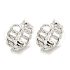 Chain-Shaped Brass Hoop Earrings EJEW-L211-009B-P-1