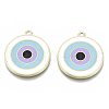 Alloy Enamel Pendants ENAM-N050-05F-1