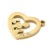 304 Stainless Steel with Rhinestone Pendants STAS-R168-24G-01-2