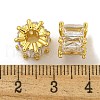 Rack Plating Brass Micro Pave Cubic Zirconia Beads KK-C074-12G-2