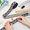 FINGERINSPIRE 10 Yards Ethnic Style Embroidery Polyester Ribbons OCOR-FG0002-24C-3