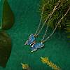 2Pcs Matching Butterfly Pendant Necklaces Set JN1033B-1-3