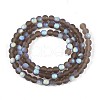 Frosted Transparent Glass Beads Strands GLAA-T032-T4mm-MBB02-2