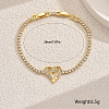 Elegant Brass Charm Bracelets OR7420-2-2