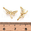 Brass Micro Pave Cubic Zirconia Charms KK-N261-74G-3