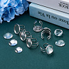 9Pcs 3 Sizes 304 Stainless Steel Cuff Pad Ring Settings DIY-PJ0001-09P-3
