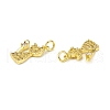 Brass Micro Pave Cubic Zirconia Pendants KK-E068-VB314-3