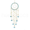 Wire Wrapped Brass Star Hanging Ornaments HJEW-JM02765-06-2